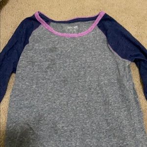 Girls two color long sleeve shirt